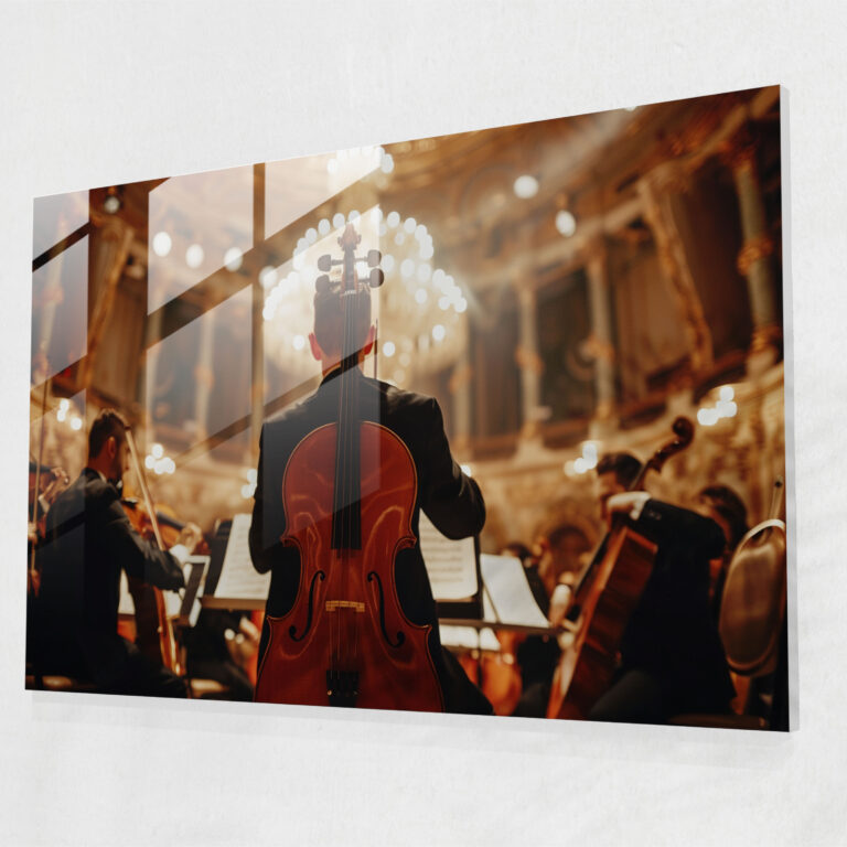 Classicism Glass Wall Art - Music Performance - Classicism, Glass Wall Art, Harmony, Music Performance
