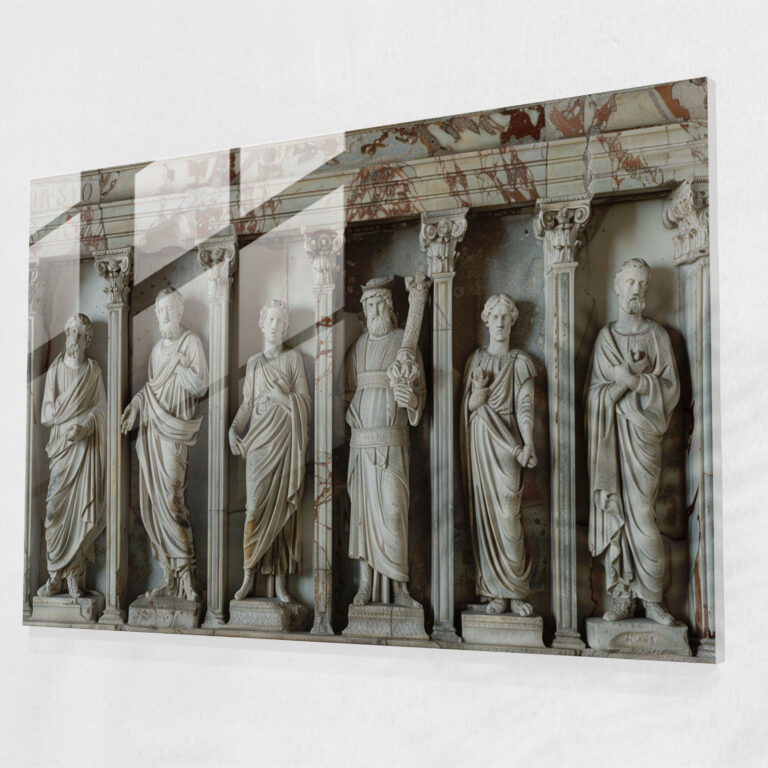 Classicism Glass Print - Classicism, Classic Art, Wall Decoration, Timeless Decor