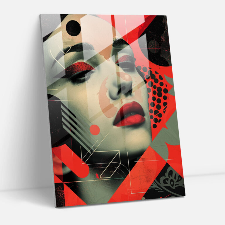 Art Deco Pop Art Glass Wall Art - Classicism+Popart, Glass Art, Home Decoration, Glass Print