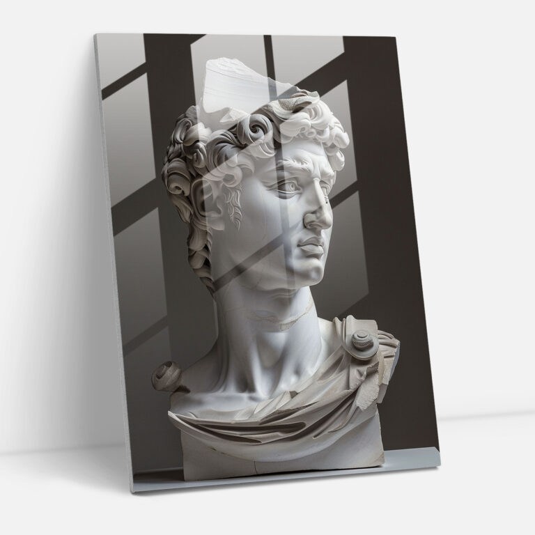 Pop Art Glass Print - Classicism+Popart, Combine Classicism With Pop Art, Home Decoration, Glass Print