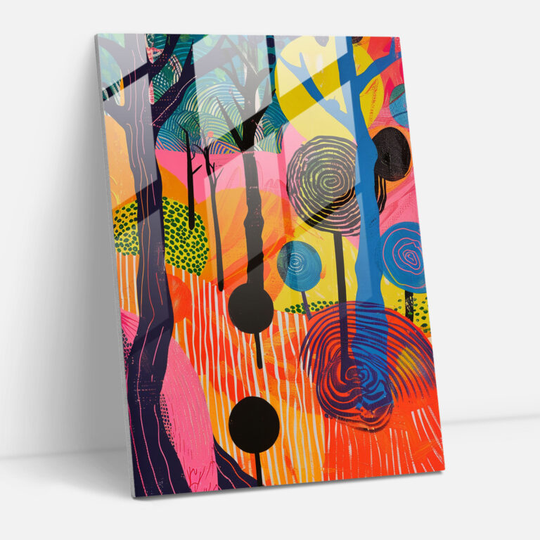 Landscape Pop Art Glass Print - Classicism+Popart, Wall Decoration, Glass Wall Art, Home Decoration