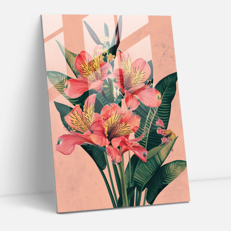 Victorian Botanical Pop Art Glass Print - Classicism+Popart, Wall Decoration, Glass Wall Art, Classicism With Pop Art