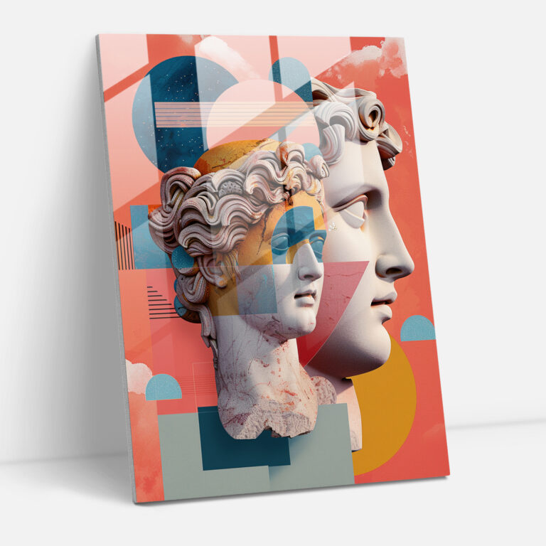 Classicism Pop Art Glass Wall Art - Classicism+Popart, Wall Decoration, Glass Wall Art, Glass Art