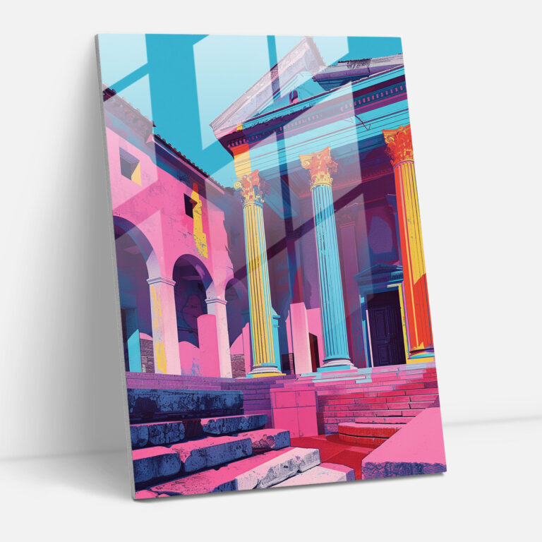 Classicism Pop Art Glass Wall Art - Classicism+Popart, Glass Wall Art, Home Decoration, Combine Classicism With Pop Art