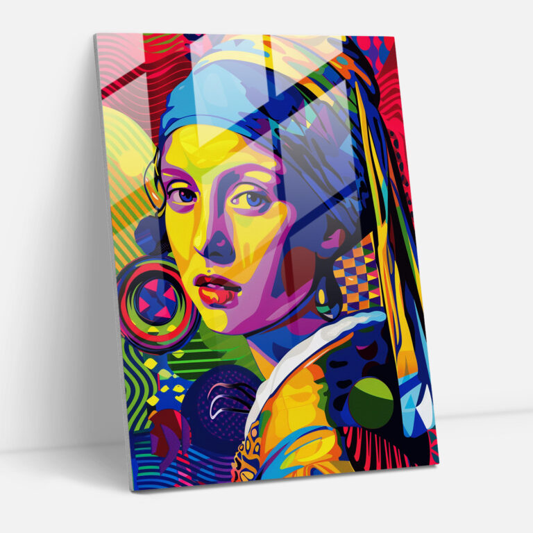 Classicism Pop Art Glass Print - Classicism+Popart, Combine Classicism With Pop Art, Glass Print, Modern Art