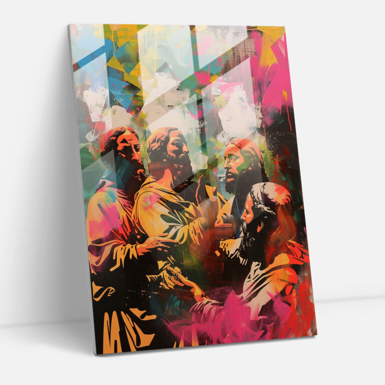 Pop Art Classicism Glass Wall Art - Classicism+Popart, Combine Classicism With Pop Art, Glass Wall Art, Wall Decoration