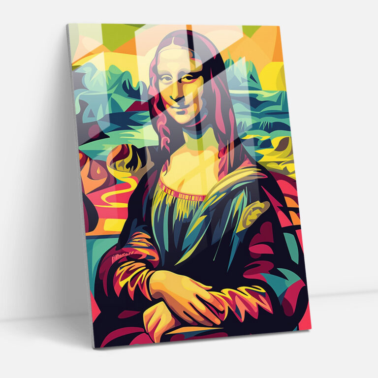 Classical Mona Lisa Glass Print - Classicism+Popart, Glass Print, Combine Classicism With Pop Art, Home Decoration