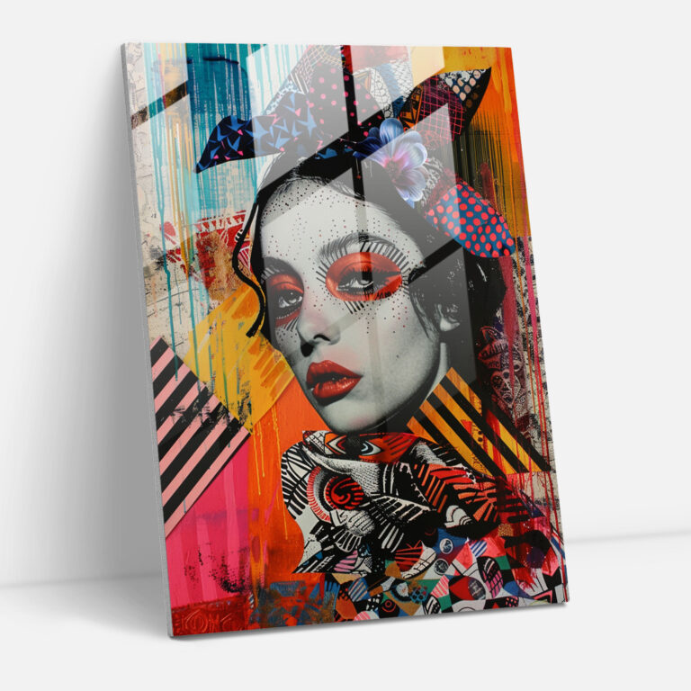 Renaissance Twist Glass Print - Classicism+Popart, Wall Decoration, Modern Art, Glass Wall Art