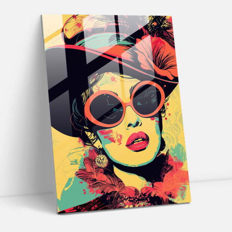 Vintage Fashion Glass Print - Classicism+Popart, Glass Wall Art, Home Decoration, Modern Art