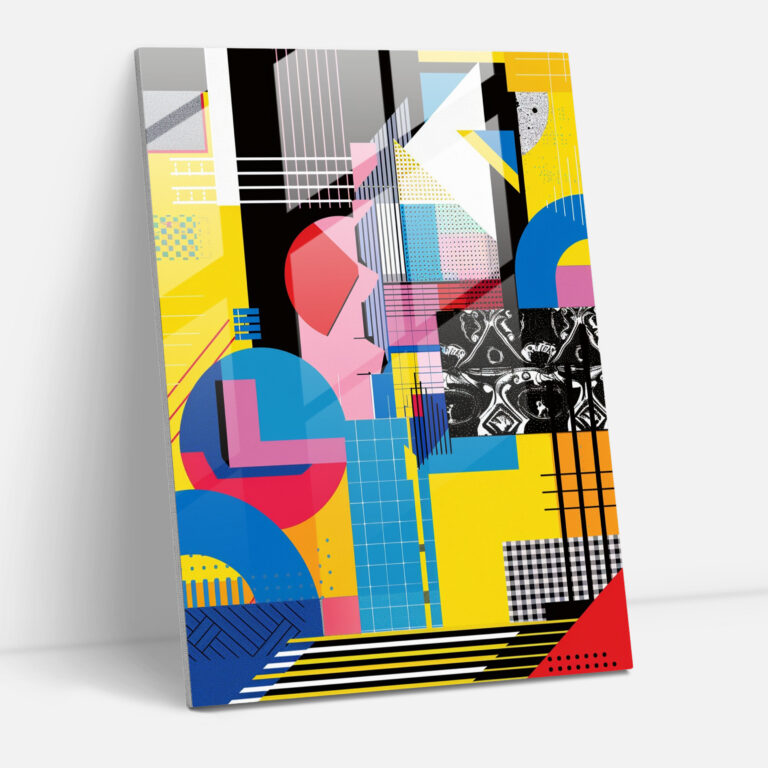 Baroque Abstract Glass Wall Art - Classicism+Popart, Modern Art, Home Decoration, Combine Classicism With Pop Art