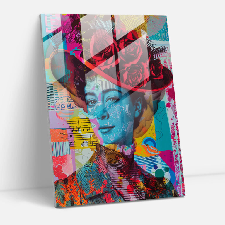 Victorian Pop Art Glass Print - Classicism+Popart, Modern Art, Combine Classicism With Pop Art, Wall Decoration