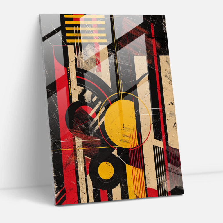 Art Deco Pop Art Glass Wall Art - Classicism+Popart, Modern Art, Home Decoration, Glass Wall Art