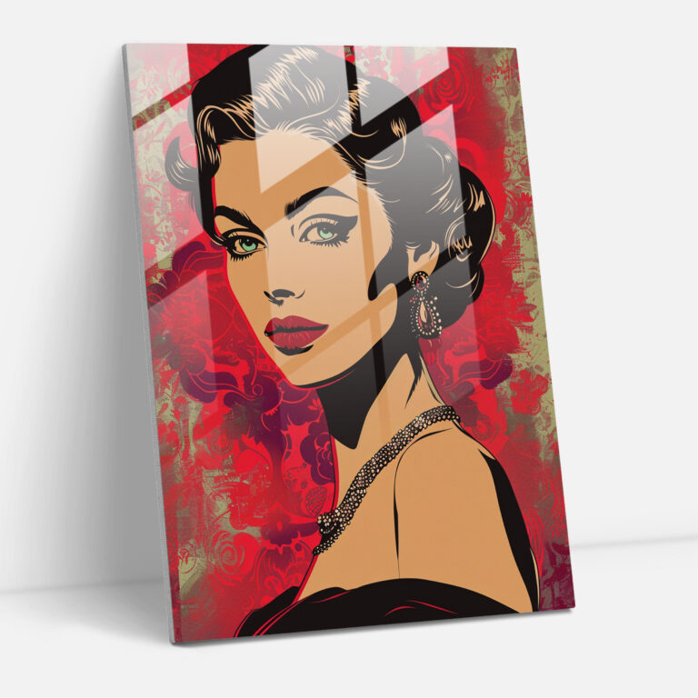 Glamour Classicism Glass Wall Art - Classicism+Popart, Home Decoration, Modern Art, Classicism With Pop Art