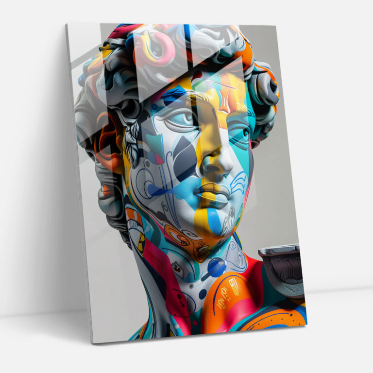 Classical Revival Glass Print - Classicism+Popart, Glass Art, Modern Art, Glass Print