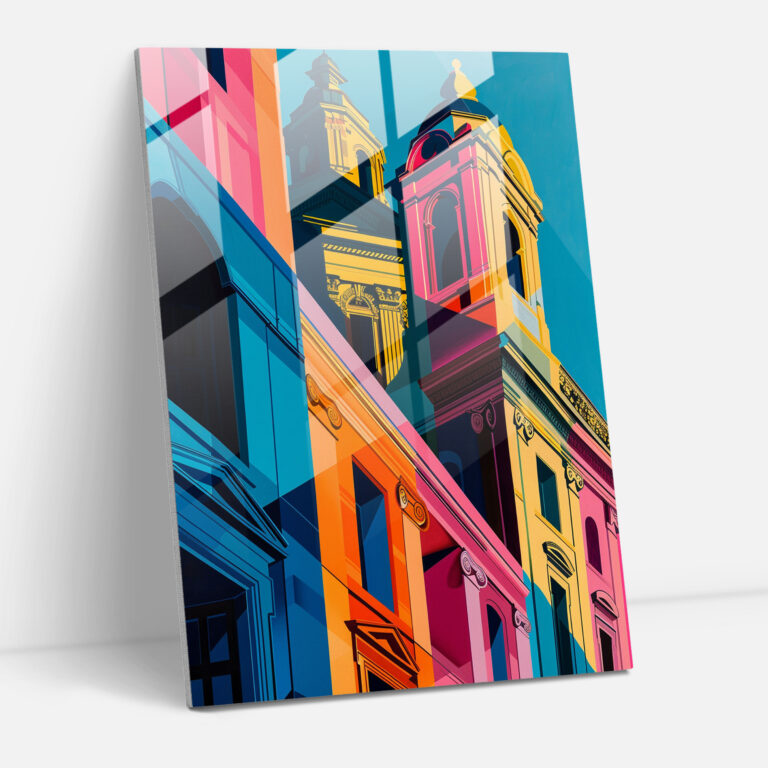 Baroque Fusion Glass Art - Classicism+Popart, Wall Decoration, Glass Art, Combine Classicism With Pop Art
