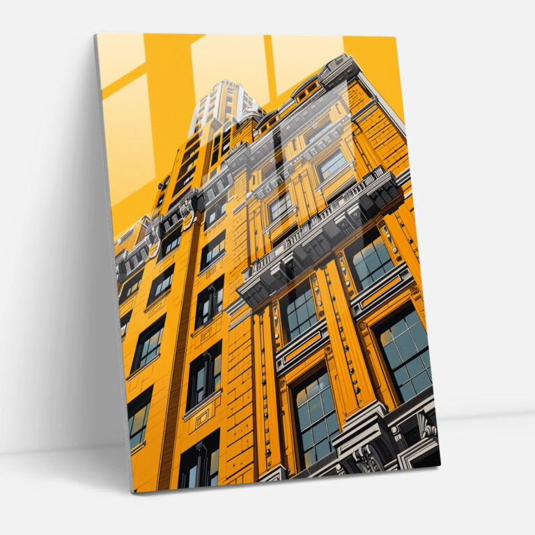 Bold Architecture Glass Wall Art - Classicism+Popart, Glass Art, Glass Wall Art, Combine Classicism With Pop Art