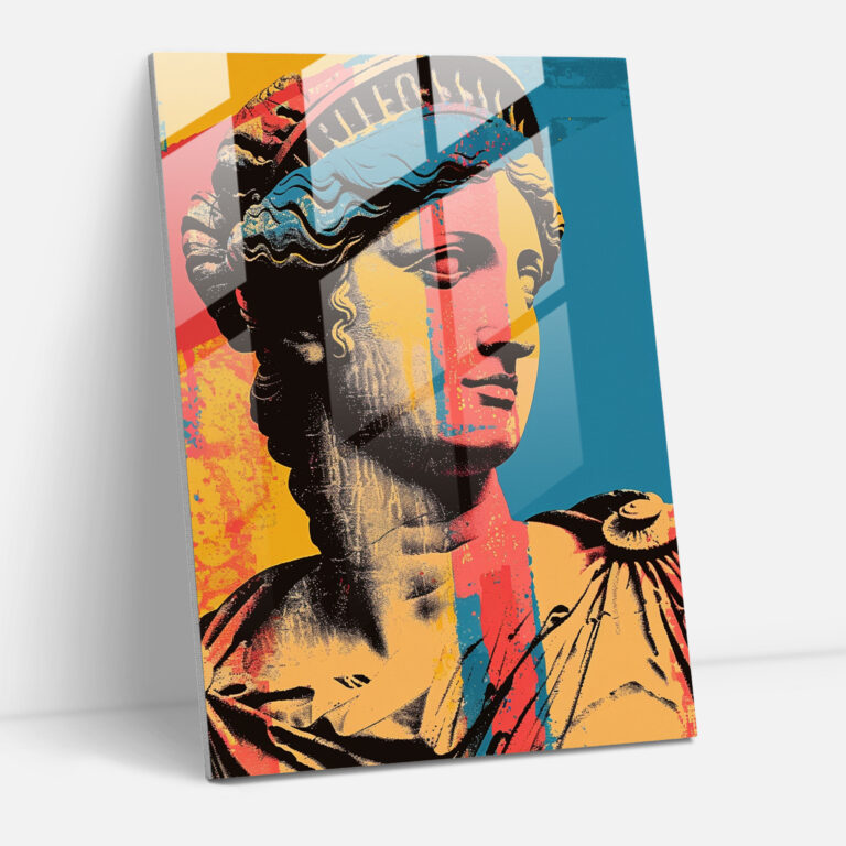 Classic Pop Art Glass Wall Art - Classicism+Popart, Home Decoration, Antiquity, Modern Art