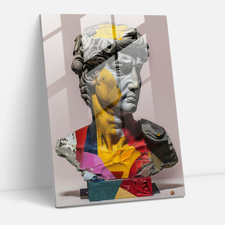 Renaissance Twist Glass Wall Art - Classicism+Popart, Glass Wall Art, Glass Art, Home Decoration