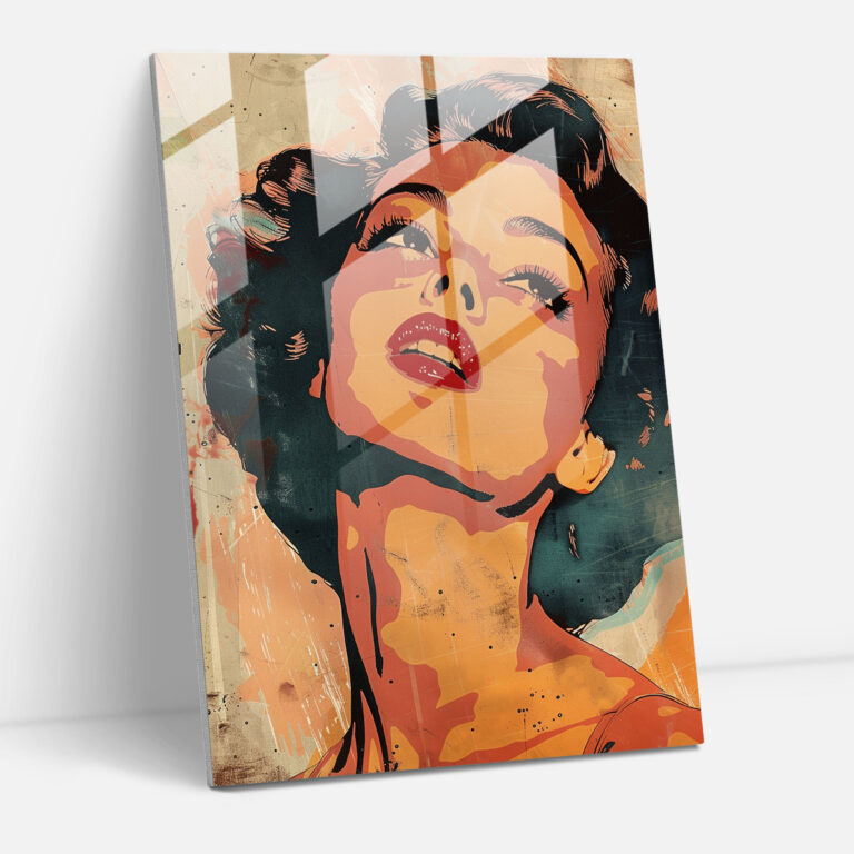 Vintage Movie Poster Glass Print - Classicism+Popart, Home Decoration, Modern Art, Glass Print