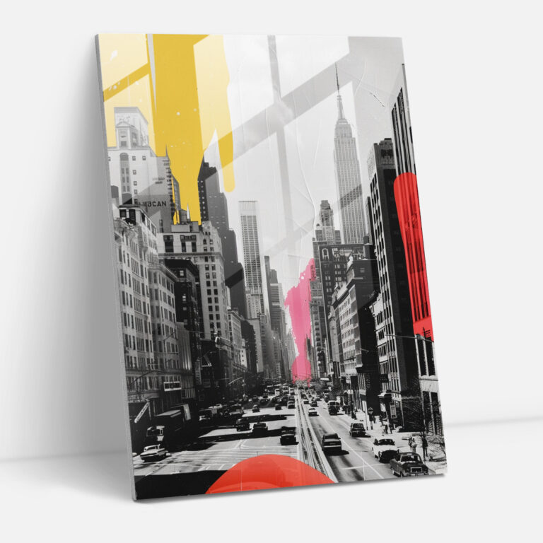 Classic Cityscape Pop Art Glass Print - Classicism+Popart, Wall Decoration, Glass Wall Art, Home Decoration