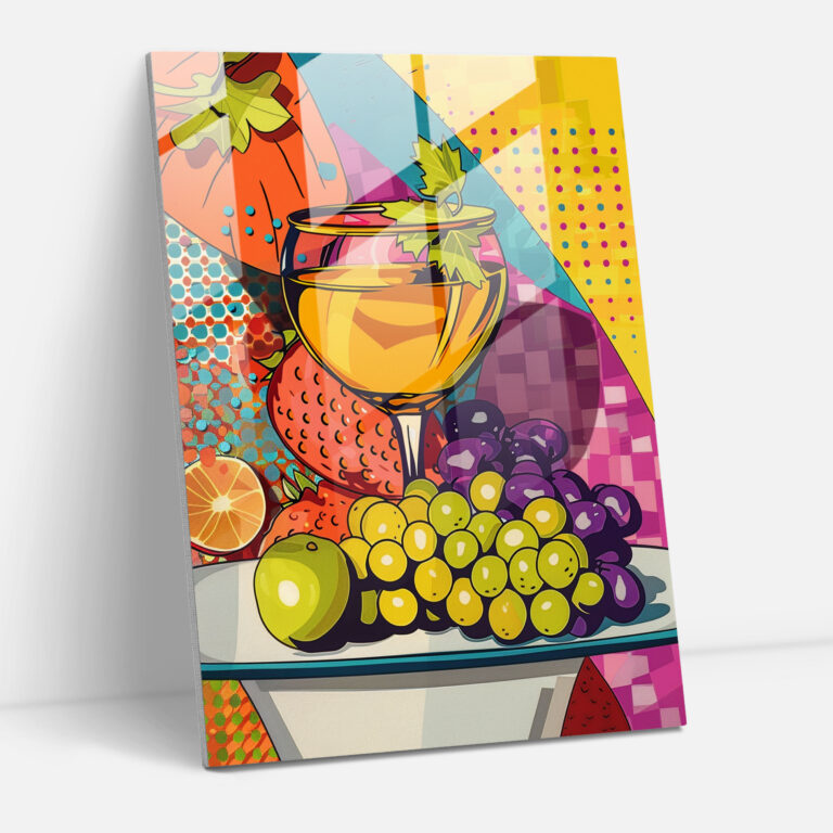 Comic Still Life Glass Wall Art - Classicism+Popart, Modern Art, Glass Print, Wall Decoration