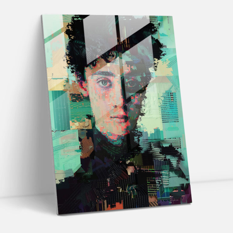 Pixelated Victorian Glass Print - Classicism+Popart, Combine Classicism With Pop Art, Glass Wall Art, Modern Art