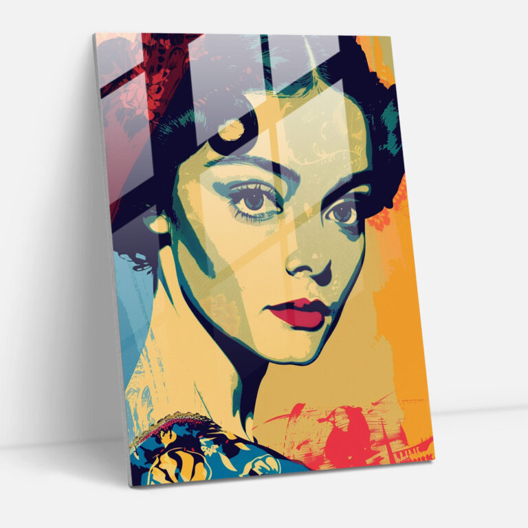 Victorian Pop Art Glass Print - Classicism+Popart, Glass Print, Modern Art, Combine Classicism With Pop Art Style
