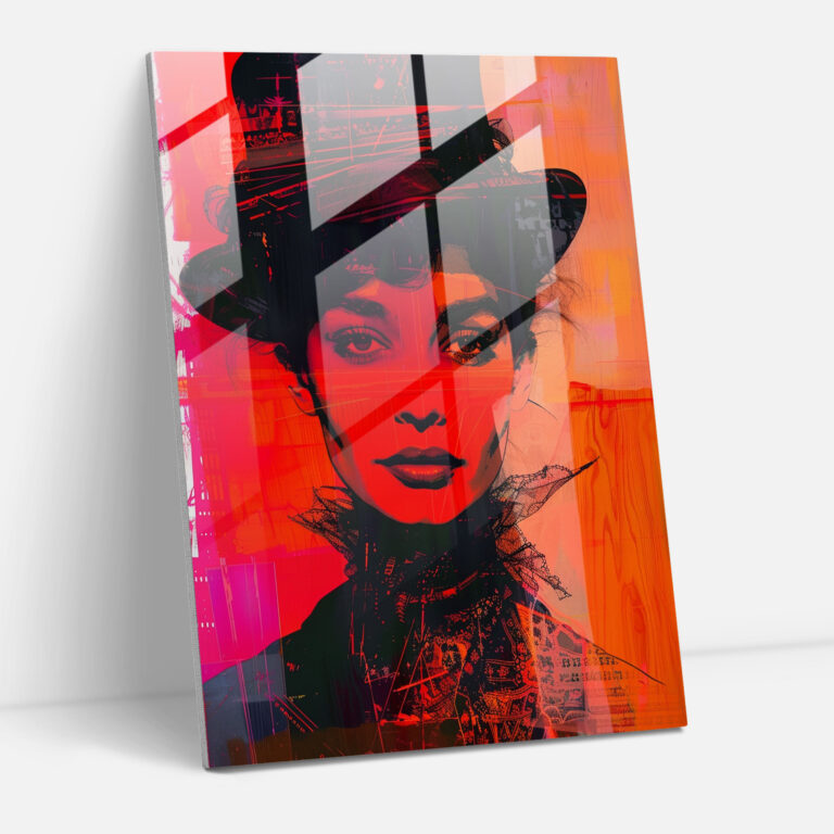 Urban Victorian Glass Print - Classicism+Popart, Glass Art, Contemporary Urban Makeover, Combine Classicism With Pop Art