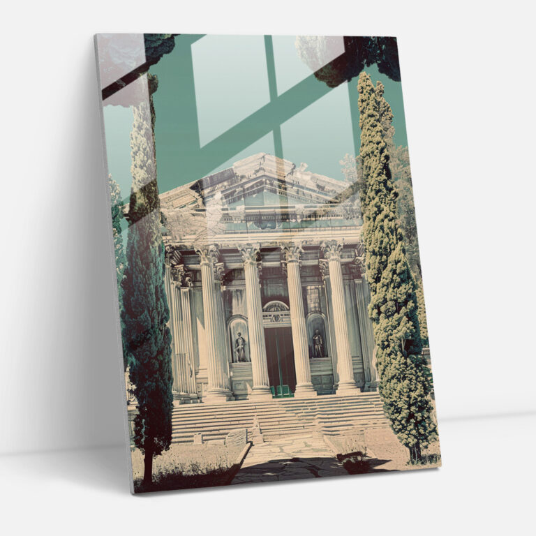 Digital Roman Glass Wall Art - Classicism+Popart, Modern Art, Roman Architecture, Glass Art