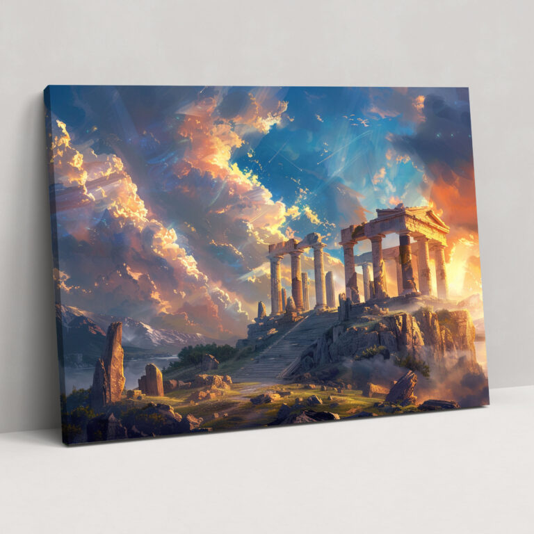 Dramatic Greek Ruins Classicism Wall Decor - Classicism, Home Decoration, Canvas Wall Art, Canvas