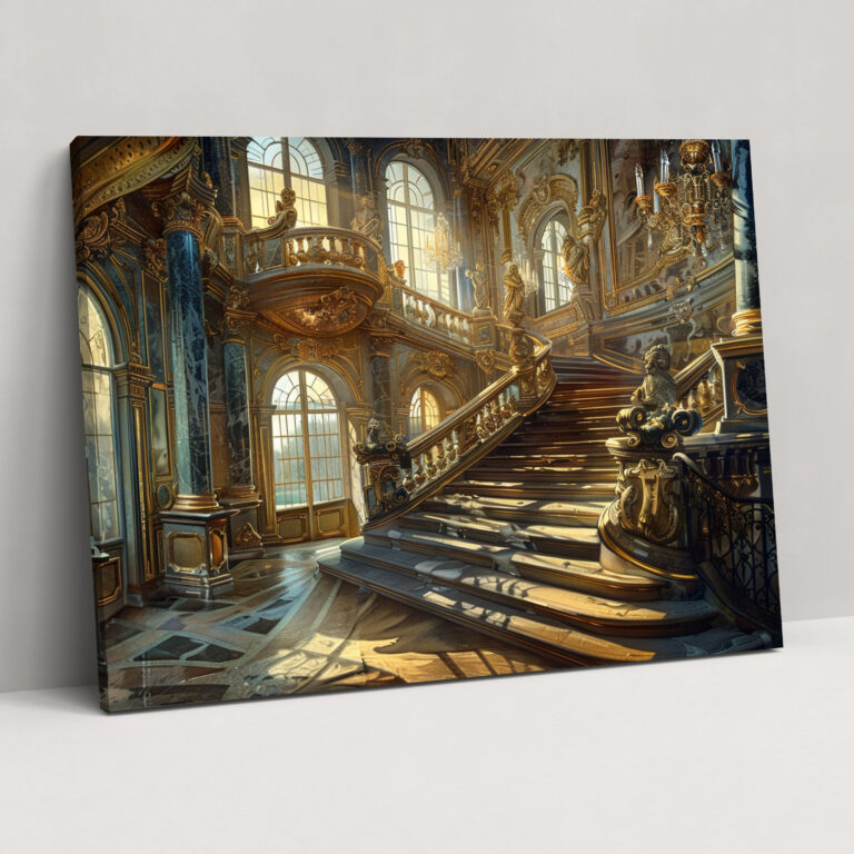 Baroque Staircase Classicism Wall Decor - Classicism, Home Decoration, Wall Art, Canvas