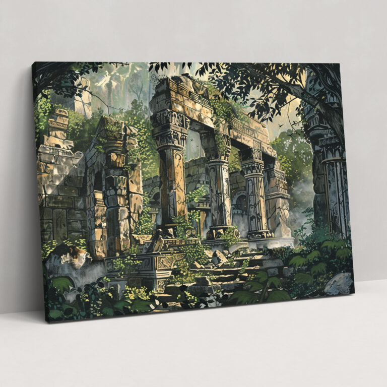 Classicism Ancient Ruins Canvas Print - Classicism, Wall Decoration, Canvas Print, Classicism