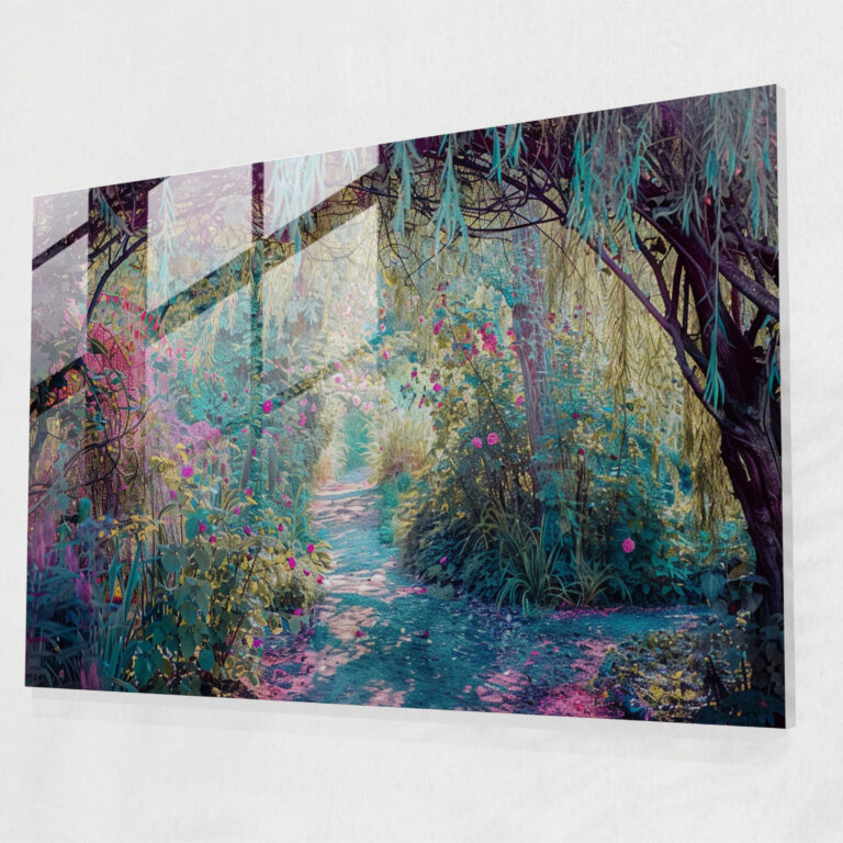 Claude Monet Giverny Garden Glass Wall Art - Claude Monet, Glass Art, Wall Decoration, Modern Art