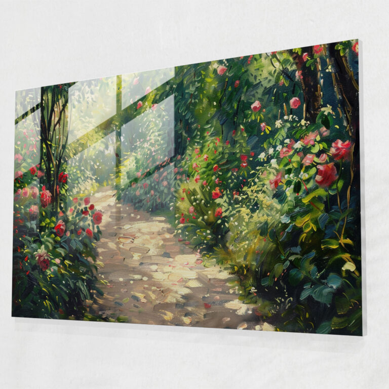Claude Monet Glass Print - Garden Path - Claude Monet, Claude Monet, Glass Art, Home Decoration