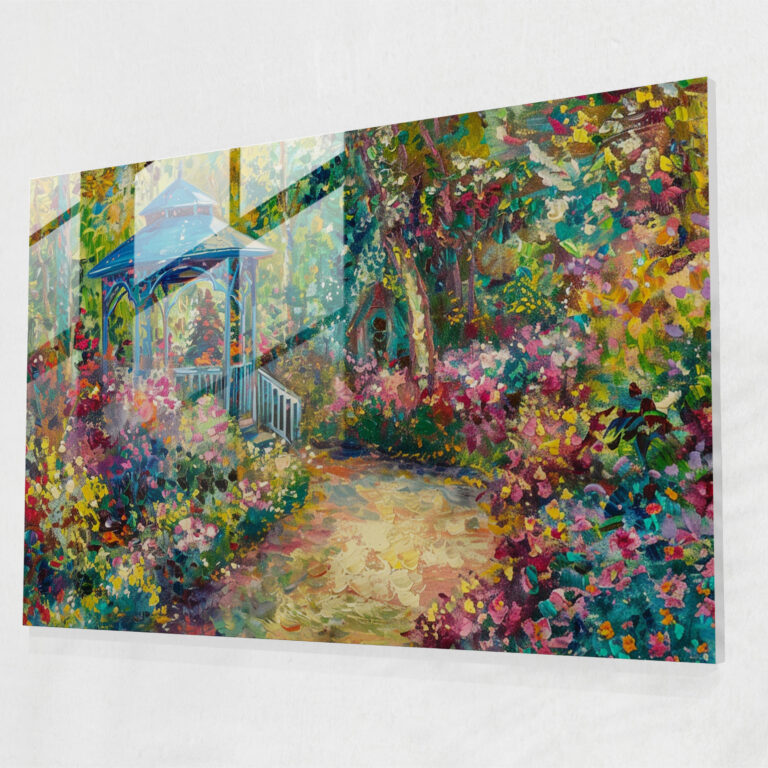 Claude Monet Colorful Garden Glass Wall Art - Claude Monet, Modern Art, Glass Print, Claude Monet