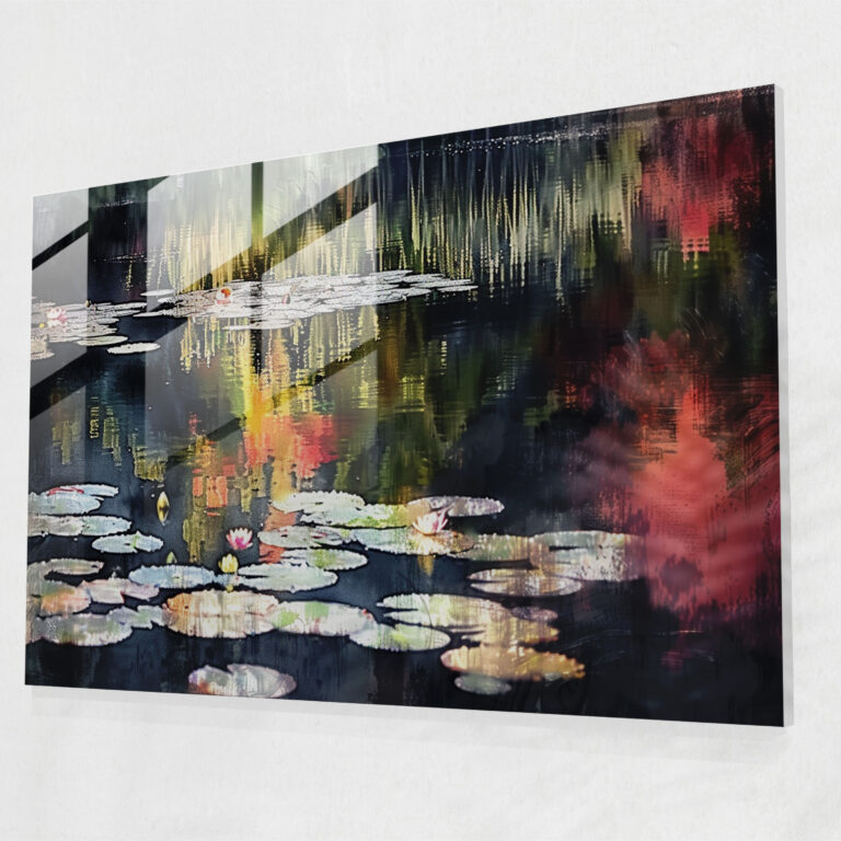 Claude Monet Water Lilies Glass Print - Claude Monet, Glass Wall Art, Glass Art, Claude Monet