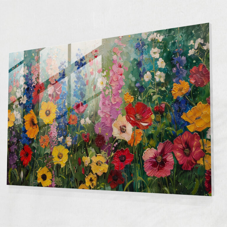 Claude Monet Glass Print - Flower Garden Glass Wall Art - Claude Monet, Claude Monet, Modern Art, Home Decoration