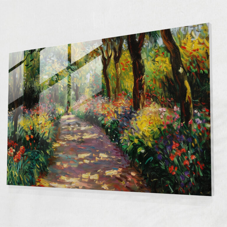 Garden Path Glass Print - Claude Monet, Glass Art, Glass Wall Art, Modern Art