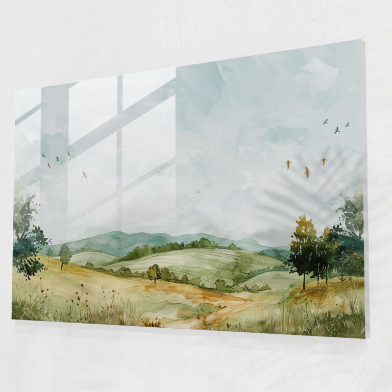 Claude Monet Countryside Glass Print - Claude Monet, Wall Decoration, Glass Print, Claude Monet