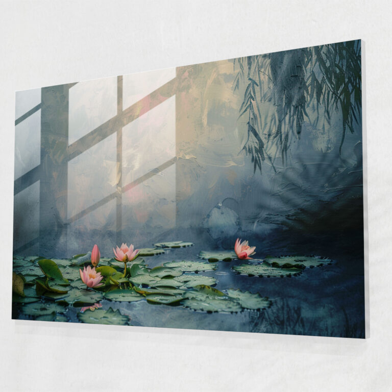 Claude Monet Water Lilies Glass Print - Claude Monet, Modern Art, Wall Decoration, Home Decoration