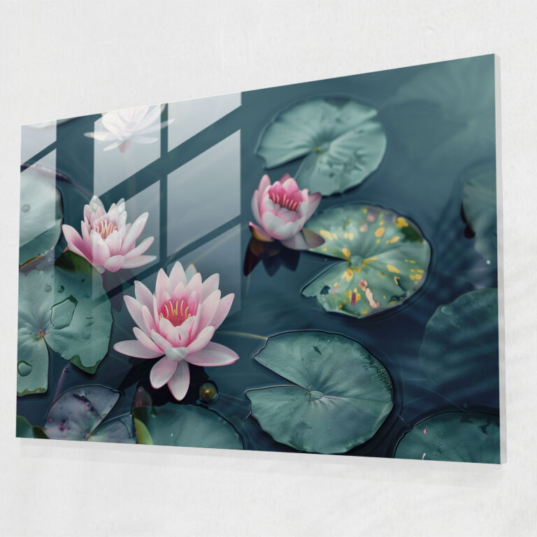 Water Lilies Glass Wall Art - Claude Monet, Glass Print, Peaceful Pond, Glass Art
