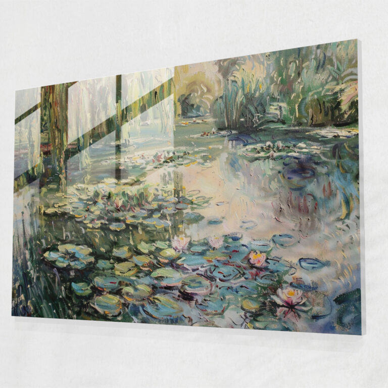 Claude Monet Glass Print - Calm Garden Scene - Claude Monet, Calm, Modern Art, Glass Wall Art