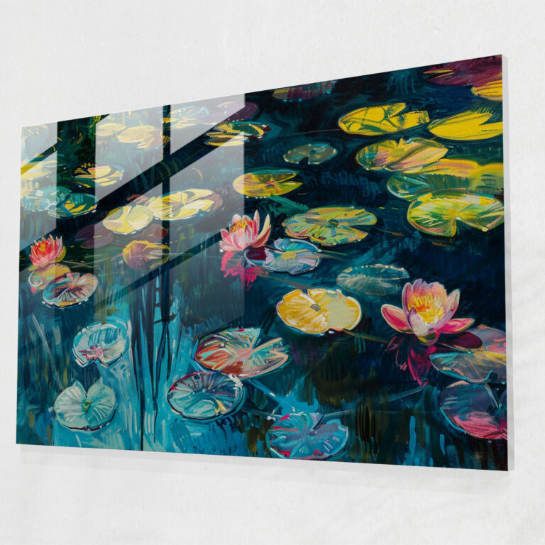 Claude Monet Water Lilies Glass Print - Claude Monet, Glass Print, Water Lilies, Claude Monet