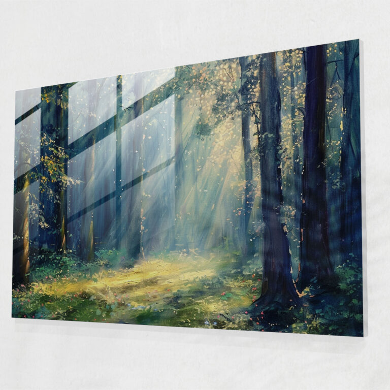 Sunlit Forest Glass Print - Claude Monet, Wall Decoration, Claude Monet, Modern Art
