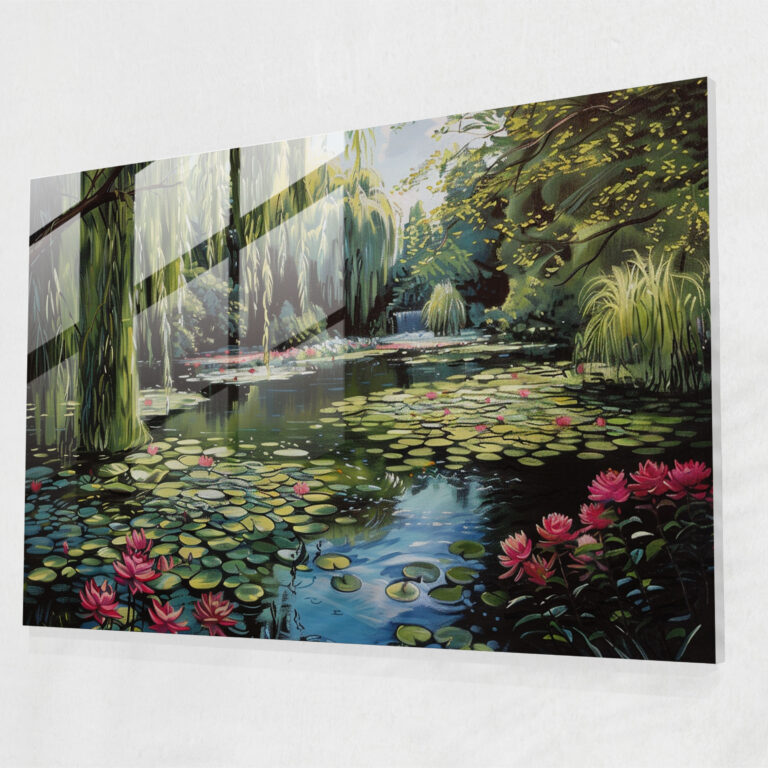 Monet's Water Garden Tranquil Home Decoration - Claude Monet, Glass Wall Art, Claude Monet, Modern Art