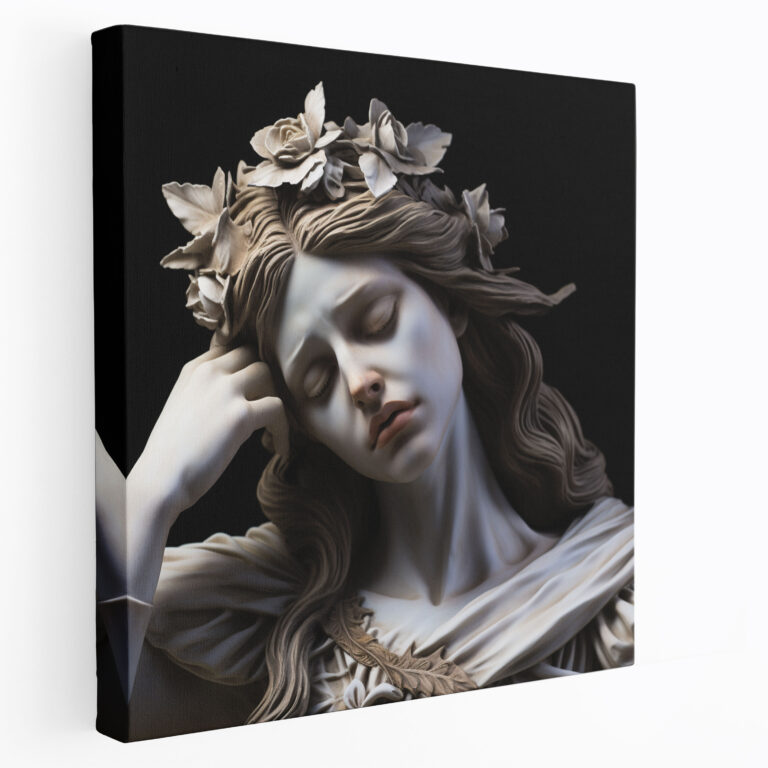 Classic Greek Goddess Sculpture Canvas Print - Classic, Elegance, Marble, Sculpture