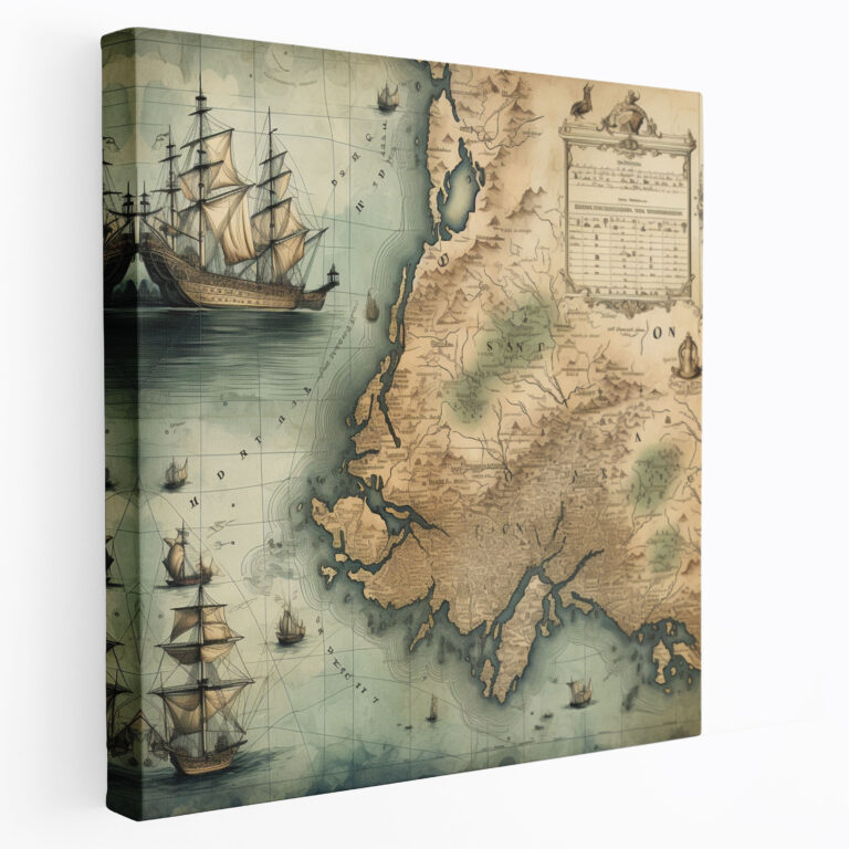Classic Wall Art - Vintage Map - Classic, Discovery, Exploration, Vintage Map