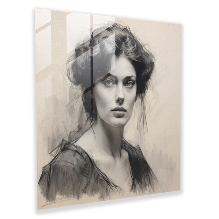 Enigmatic Beauty Glass Print - Classic, Enigmatic Beauty Glass Print, Glass Print, Glass Art