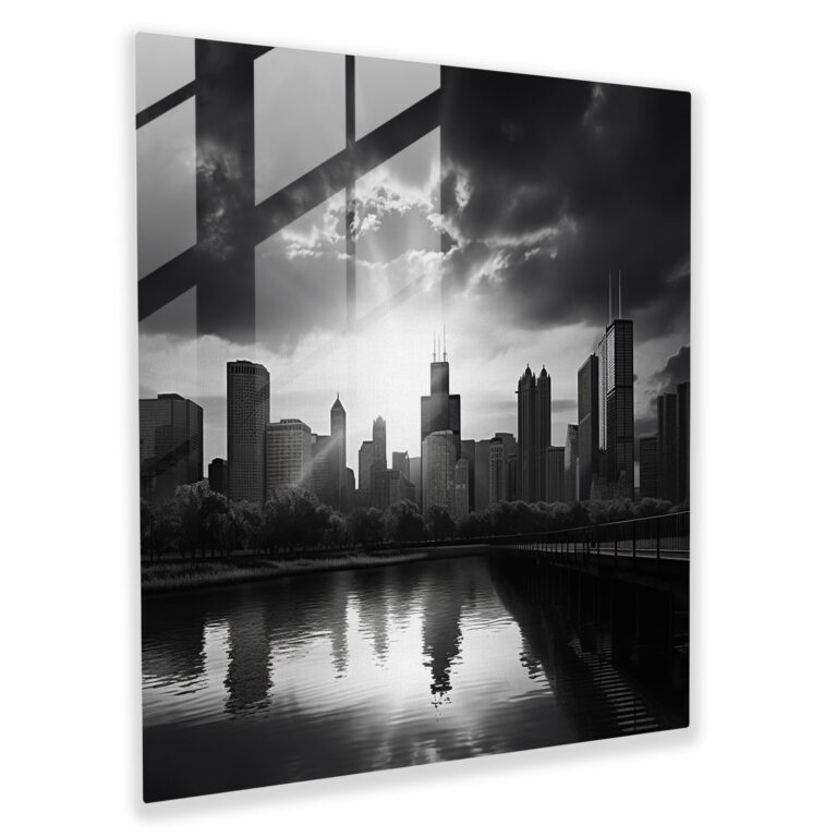 Classic City Skylines Glass Print - Classic, Dramatic Sky, Sophistication, Glass Wall Art