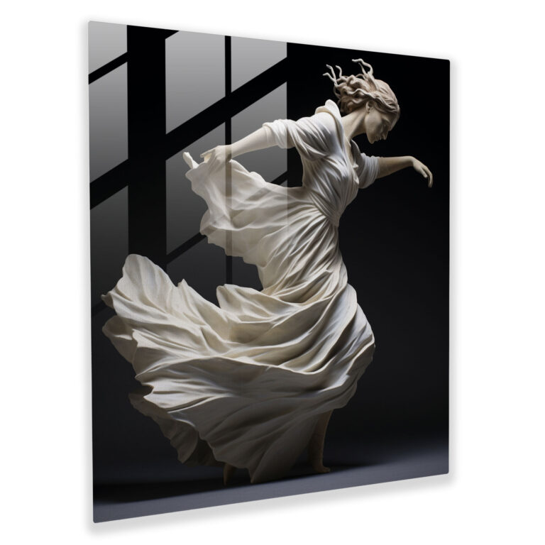 Classic Glass Print - Graceful Figure In Motion - Classic, Motion, Glass Art, Wall Decoration